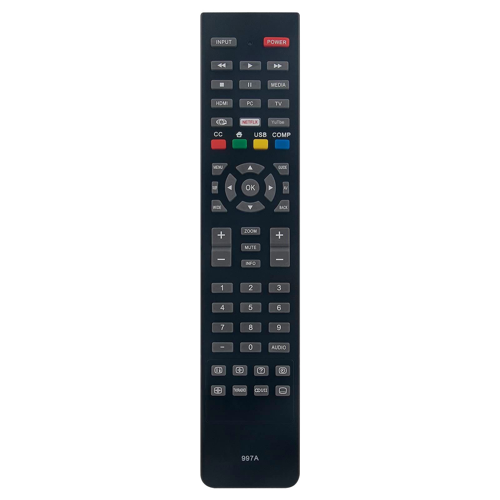 VINABTY Universal Remote Control Fit for JVC LCD LED Smart TV LT-32CA690 LT-32CA790 LT-40CA790 LT-40CA890 LT-43CA790 LT-43CA890 LT-50CA890 LT-55CA890 LT-58CA810 LT-65CA890 LT49C790 LT-49C790