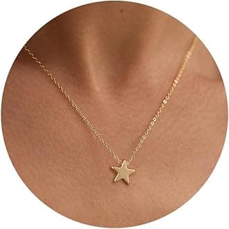 Gold Necklace for Women 14K Gold Plated Circle Cubic Zirconia Pendant Necklace Dainty Twist Rope Chain Necklace Simple Jewelry Gift for Women