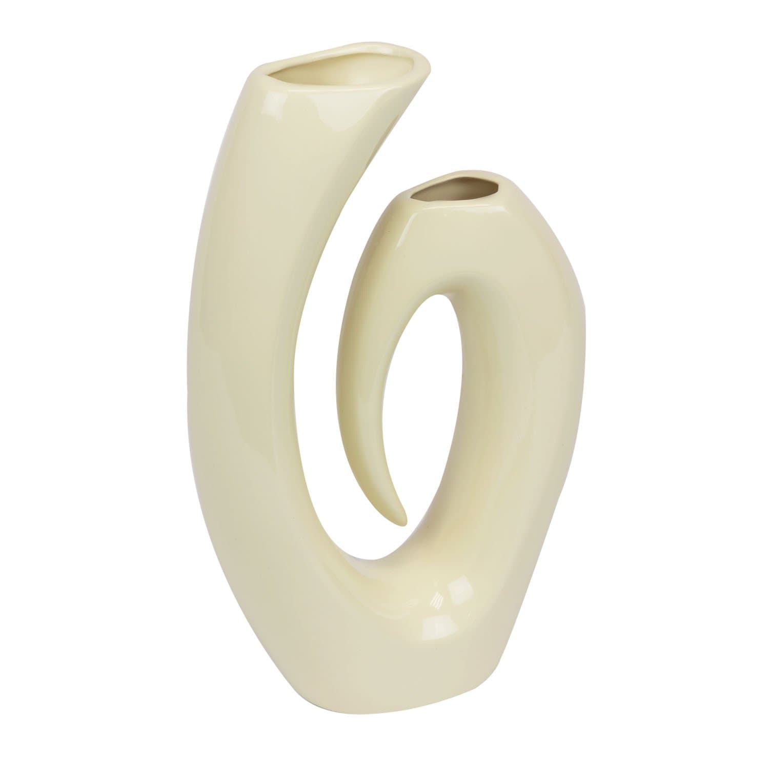 Original Symfony cream ceramic flower vase clay bowl