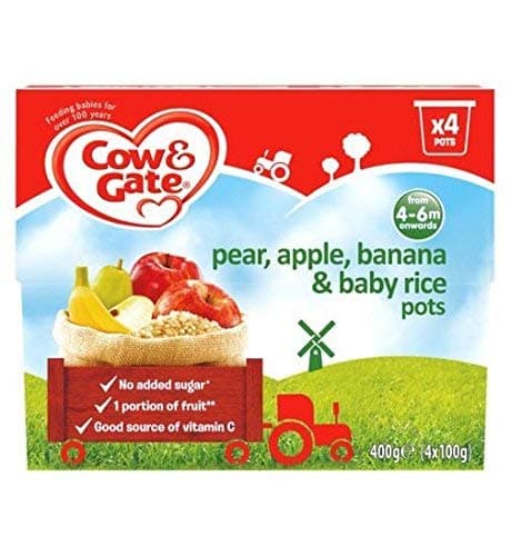 Cow & Gate Apple & Pear Fruity Dessert From 4-36 Months 4 X 100g