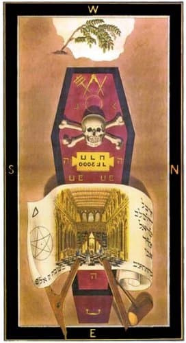 RARE Master Mason 3rd degree Masonic Symbolic Plate art chart trestle tracing board print