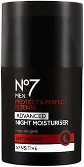 No7 Men Protect & Perfect Intense - ADVANCED Night Moisturiser - Anti Ageing - Sensitive - 50ml