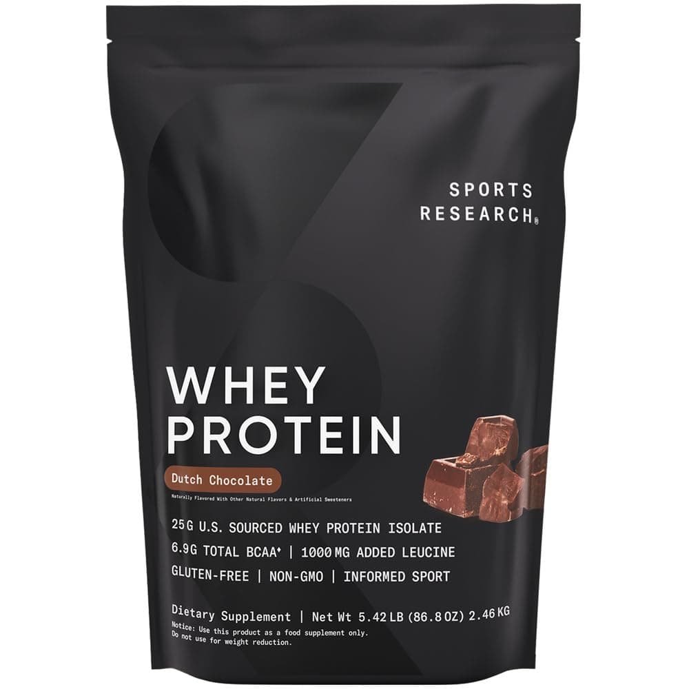 Whey Protein Isolate - Sports Nutrition Protein Powder 25g per Serving - 5lb Bag Whey Protein - Dutch Chocolate Bulk Protein Powder, 60 Servings