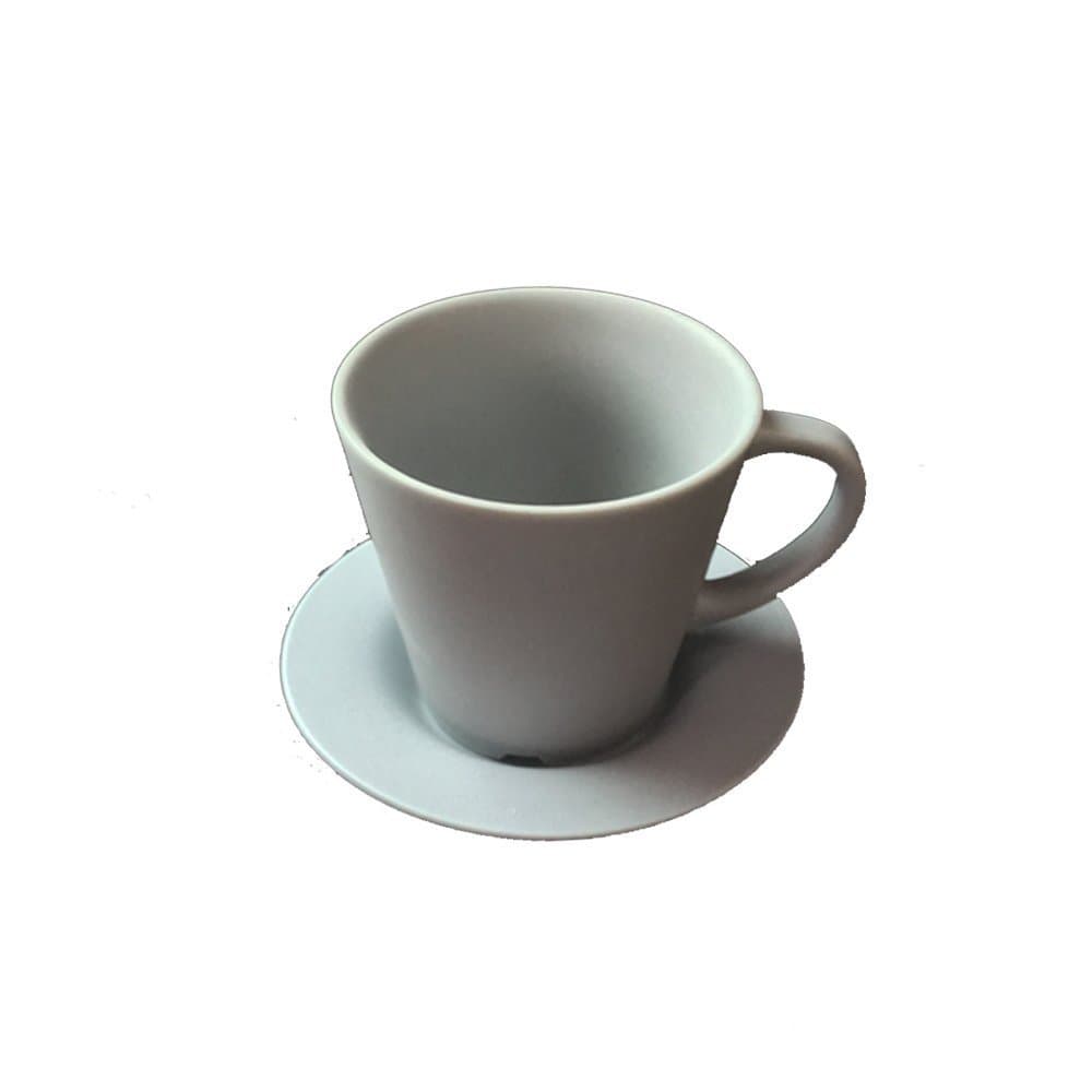 JAYYANG Jumbo Ceramic Soup/Coffee/ Mocha/Latte Cup / Ceramic Hot Beverage Drinkware Cups with Ceramic coaster for Wife mom sister girl friend YJB-gray