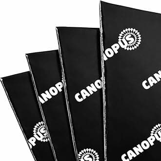 CANOPUS Car Sound Deadening Mat - 80 mil, 10 sqft, Butyl Sound Deadener for Trunk, Doors, Floor & Ceiling, Audio Dampening Material, Pack of 10 Sheets, Black