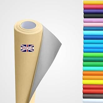 Wrapping Paper roll, Large Display Poster Paper Roll, Backing Paper 10m x 76cm - 80gsm Art, School Craft, Packing, Table Runner, Notice Boards, Drawing, Painting, Backdrop, Kraft Paper. (Beige Kraft)