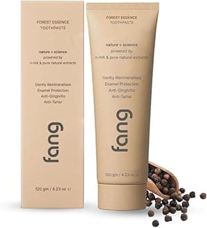 Fang Forest Essence Natural Toothpaste|Fluoride Free Hydroxyapatite|Teeth Whitening|Heals Sensitive Teeth|Fights Cavities,Gum Diseases & Bad Breath|Sls & Chemical Free|Organic, Vegan,1 Count