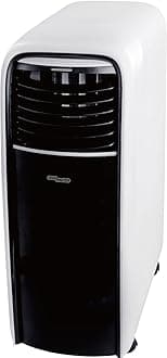 1 Ton Portable Air Conditioner SGP124T3, 3-in-1 AC-Dehumidifier, 12000 Btu/h, No Drip Technology, 3 Fan Speeds, Super Low Noise, Fan Mode, Sleep Mode, 24hrs Timer, White-Black