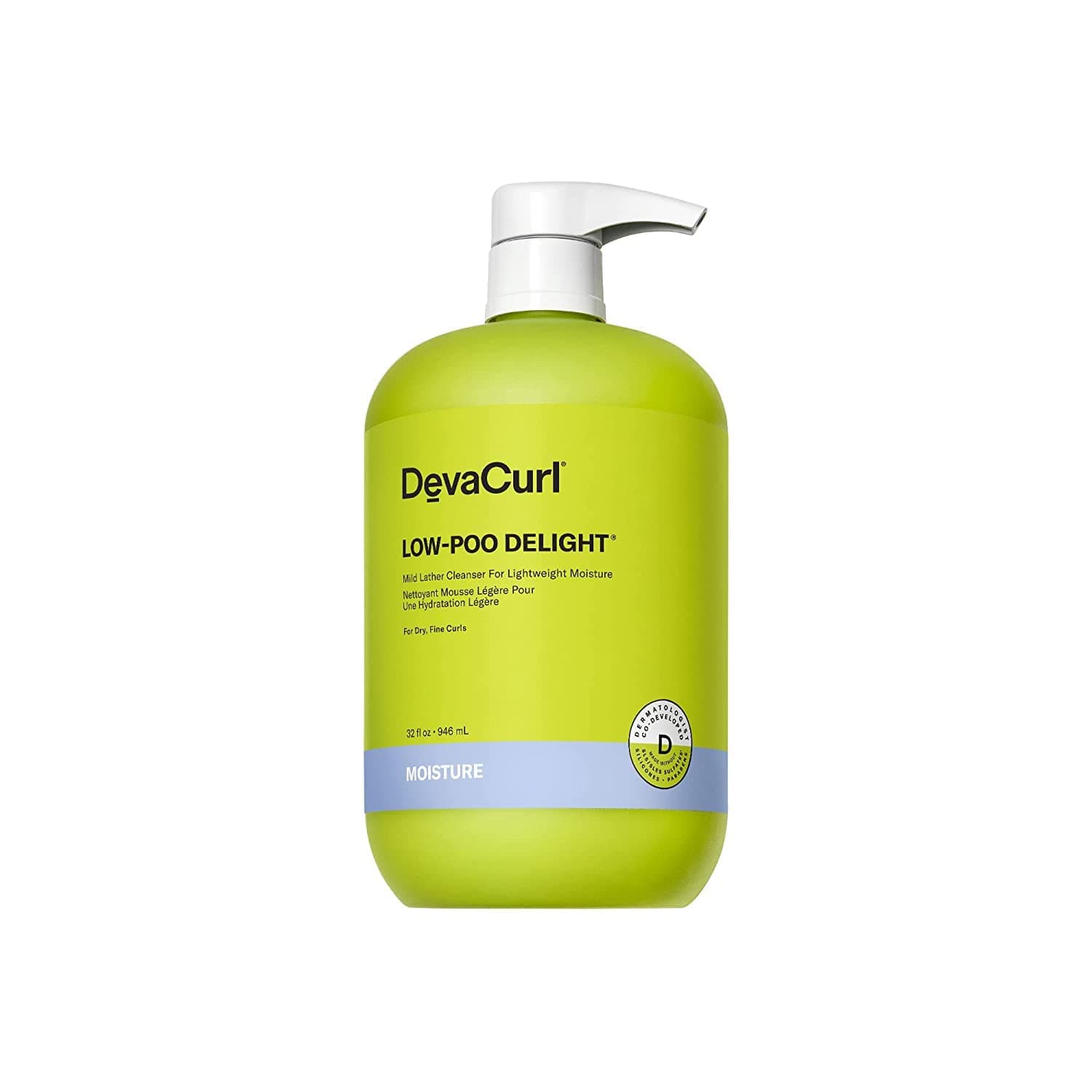 DevaCurlLow-Poo Delight Mild Lather Cleanser for Lightweight Moisture | Leaves Soft, Defined, and Bouncy Curls