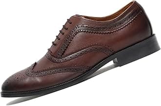 LOUIS STITCH Men's Formal Shoes | Handcrafted European Leather Brogues | Lace-Up Style for Business, Formal (IB-KX0Y-QHOZ)