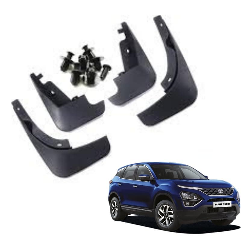 Autokaar OE Type/Box Type Car Mud Flap for Tata Harrier, Black