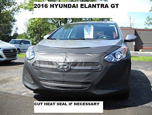 Lebra 2 piece Front End Cover Black - Car Mask Bra - Fits - 2016 Hyundai Elantra GT