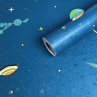 OREN EMPOWER- create your choices Self Adhesive Space Theme Wallpaper/Waterproof PVC Vinyl Wallpaper for Kids Room, Bedroom, Dining Hall, Master Room - 45 X 330 cm