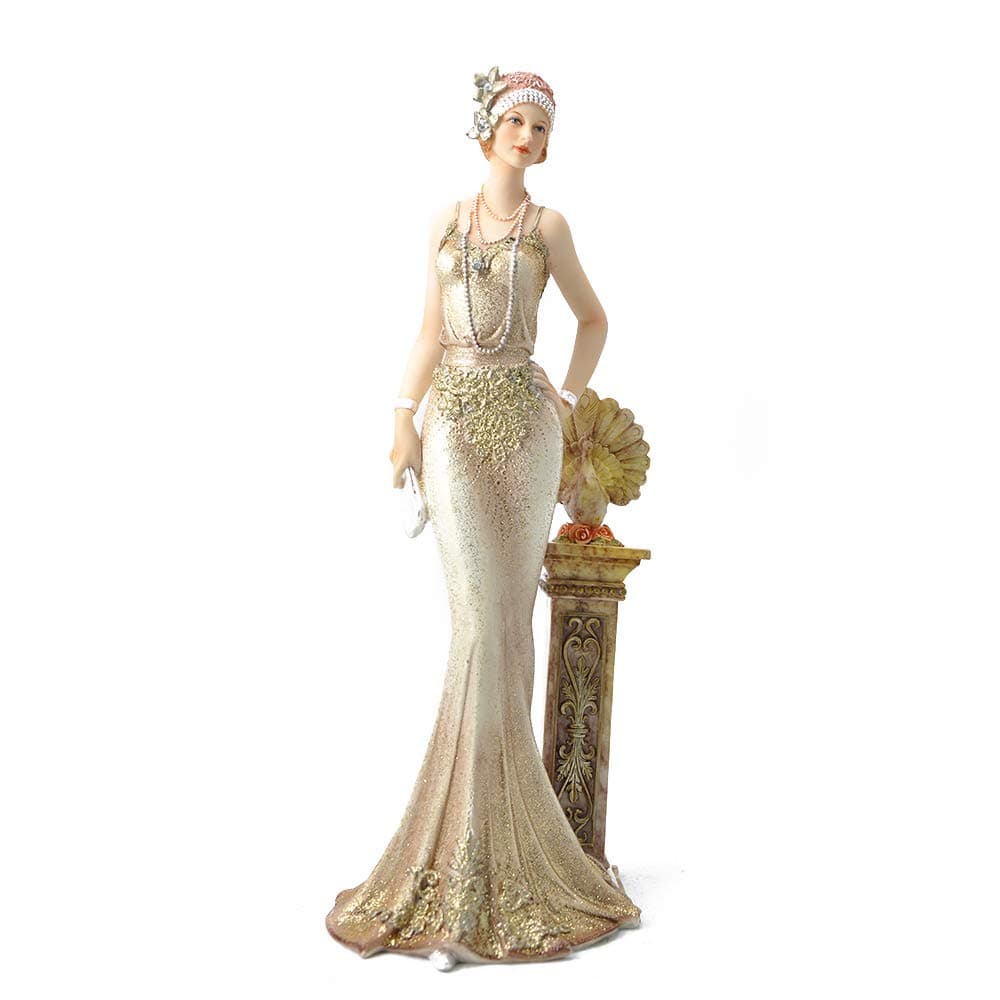 Comfy Hour 13" Victorian Style Lady Figurine, Elegant Vintage Woman Statue for Home Decor, Hand-Painted Polyresin Sculpture, Antique Art Collectible Gift for Living Room, Bedroom & Shelf