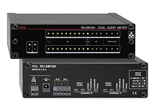 Radio Design Labs RDL 2 Channel Audio Meter - Average/Peak/Hold (RU-SM16A)