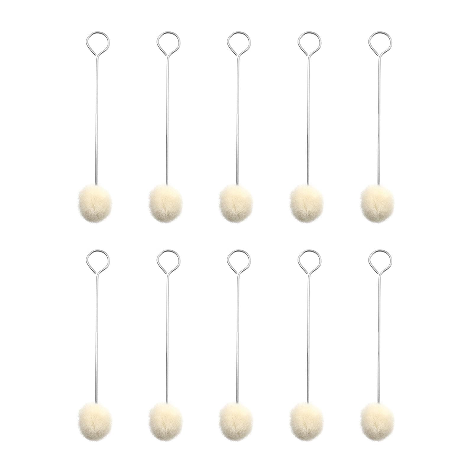 10Pcs Wools Brush Metal Handle Leather Accessories Wool Daubers Assisted Dyeing Tool Coloring