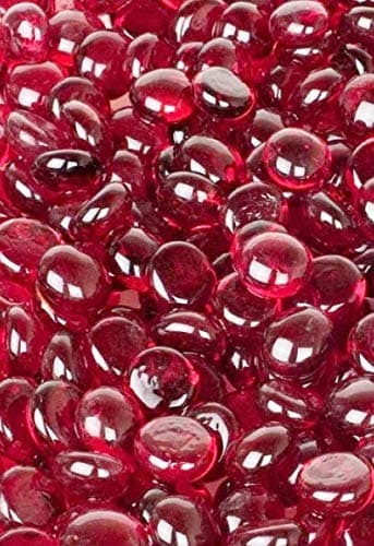 Glass Pebbles Red..20mm.. 100g(apx 23)
