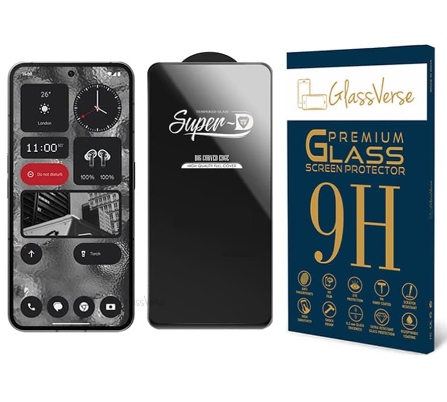 SuperD Oleophobic Tempered Glass For Nothing Phone 2 (PACK OF 1) with Free Installation Kit Full screen Coverage - 6.7 inch