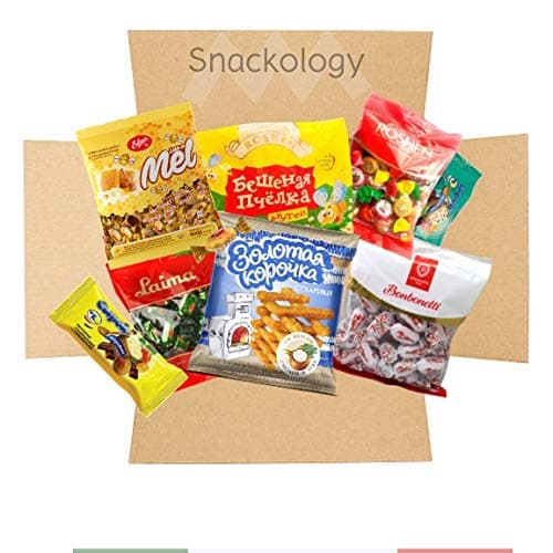 Deluxe Russian Snack Box (40 Count) | Huge Assortment from Russian, Poland, Hungary, Slovakia & more | Gift Care Package |