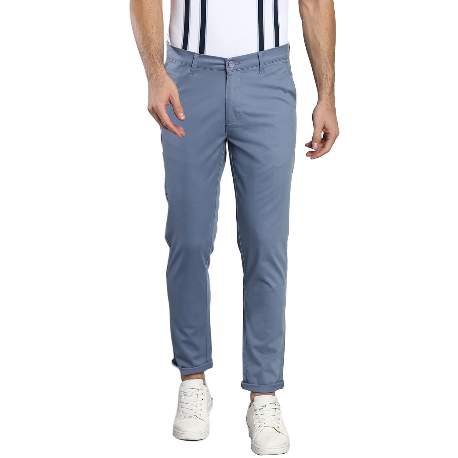 Dennis Lingo Men's Regular Fit Mid Rise Pants