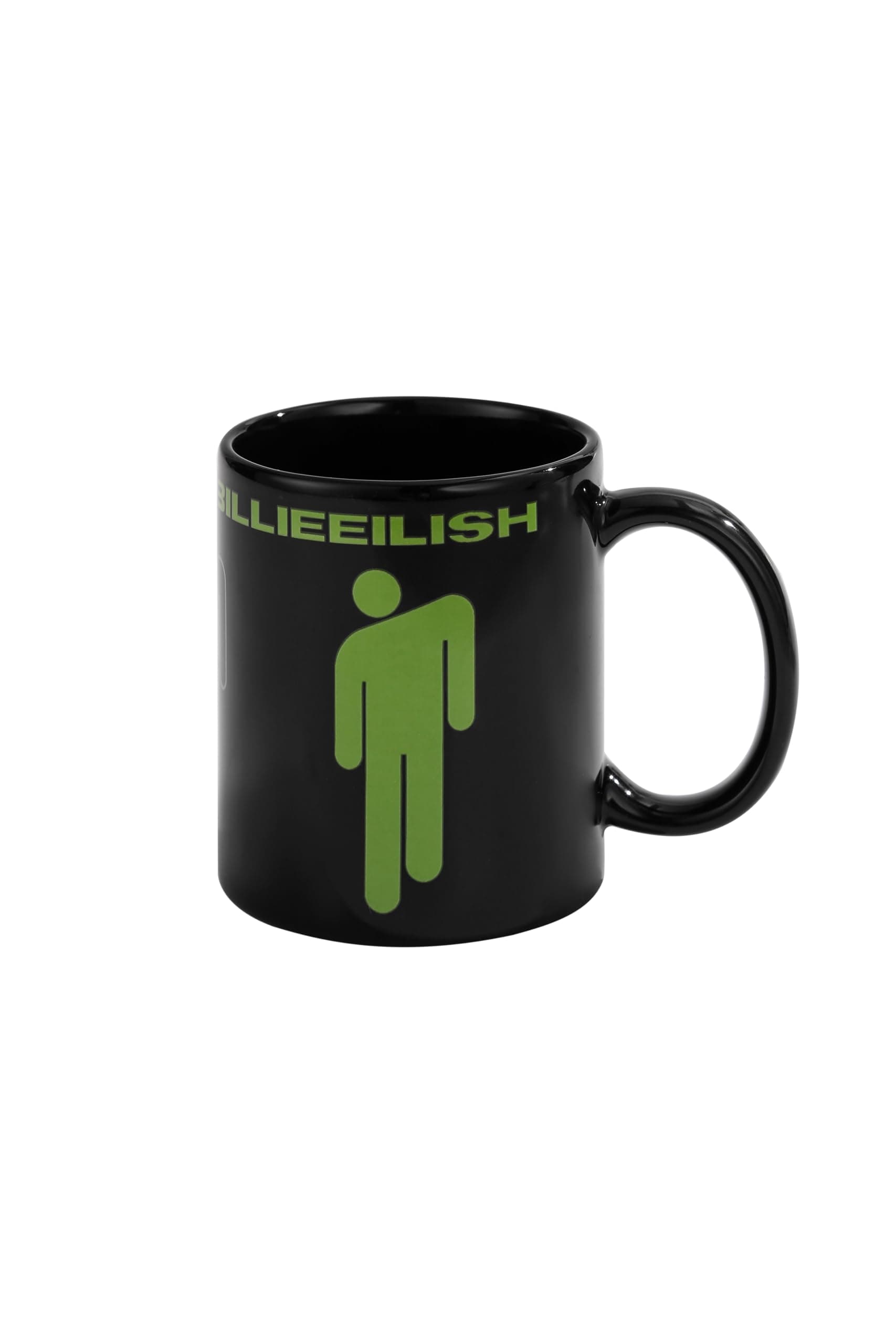 Billie Eilish 11oz/312ml Black Ceramic Mug with Stickman Design - Official Merchandise