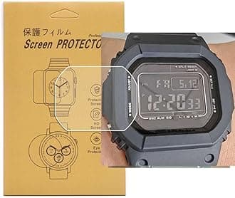 3-Pcs For GW-M5610-1ER GW-M5610 Watch TPU Screen Protector, Full Coverage Screen Protector Watch HD Clear Anti-Bubble and Anti-Scratch for (GW-M5610)