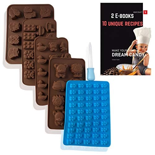 Small Silicone Molds for Fat Bombs - Jello Molds Silicone - 2 eBooks 12 Recipes- Ideal for Chocolate Candy Making, Molding Chocolate, Fat Bomb, Caramel - Includes different shape Truffle Mold silicone