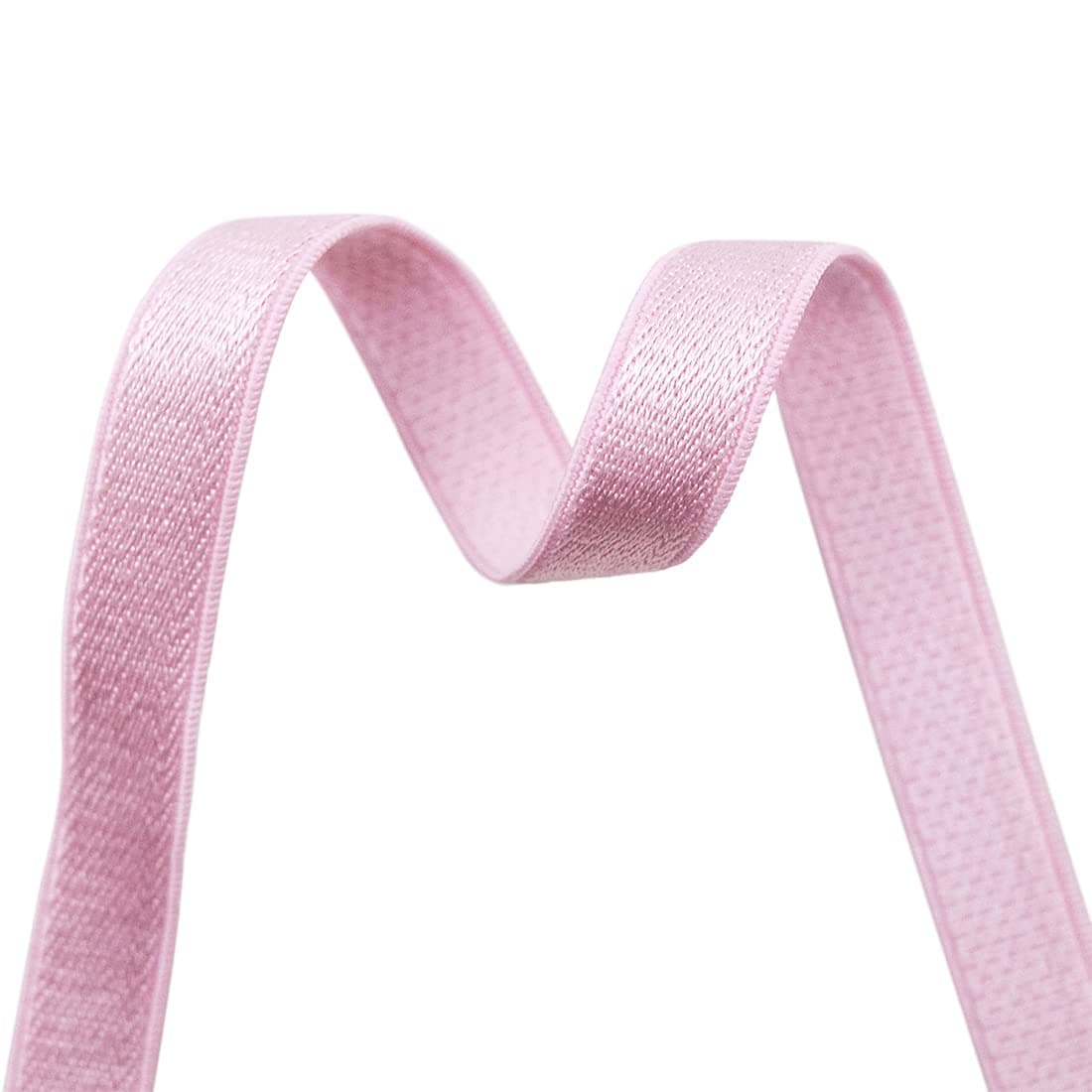 DIY PARK 5 Yard 3/8" 10mm Shiny Nylon Elastics Spandex Satin Bands Shoulder Tapes Bra Strap Underwear Lingerie Sewing Trim (Rose Pink)