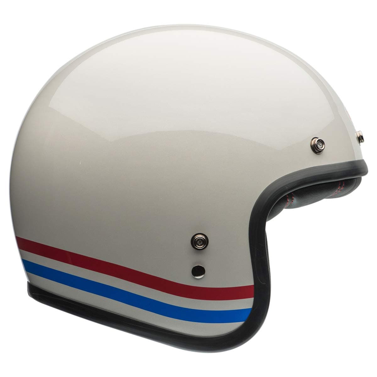 BELL Custom 500 Helmet (Stripes Pearl White - Medium)