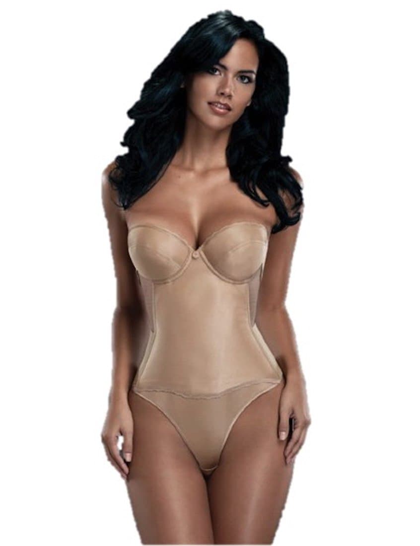 Longline Bridal Bra Bustier, Nude, 44D