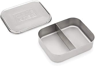 Bits Kits Stainless Steel Bento Box Lunch and Snack Container for Kids and Adults, 2 Sections