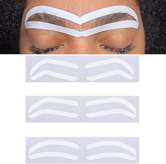 Airbrush Eyebrow Stickers Stencils Shape Tape Disposable Tattoo Auxiliary Stickers Airbrush Brow Border Shaping Mapping Guide Tape Air Brush Templates for Tinting Makeup (2 Bags a Pack, 24 Pairs)