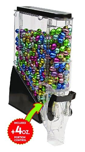 Trade Fixtures 04109TR-MBS 4 oz. Portion Control Gravity Bin, 4" x 18", BPA-Free Tritan by Eastman, Clear with Black