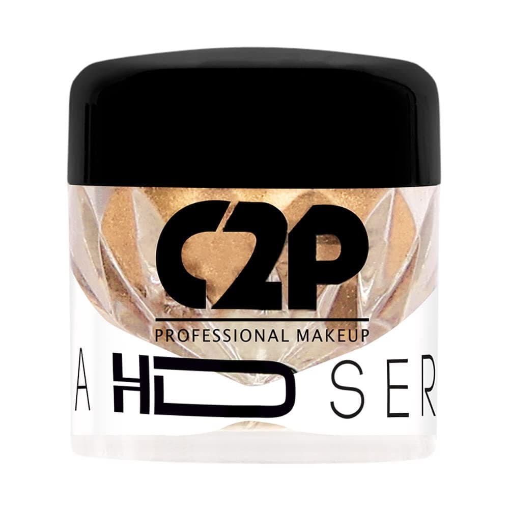 C2P Pro Eyeshadow Pigment for Eye Makeup - 2g | Long-Lasting and Highly Pigmented Loose Precious Pigments with Metallic Effect | Cosmetics For Women and Girls (Sunkiss Gold 151, 02 Gram)