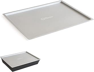 Chef Pomodoro Detroit Pizza Pan LID – 10 x 14-inch (25 x 35.5 cm) – Designed for Detroit Pizza Pan, Holds Heat & Humidity, Stackable, Prevents Drying, 1.5mm Thick Aluminum