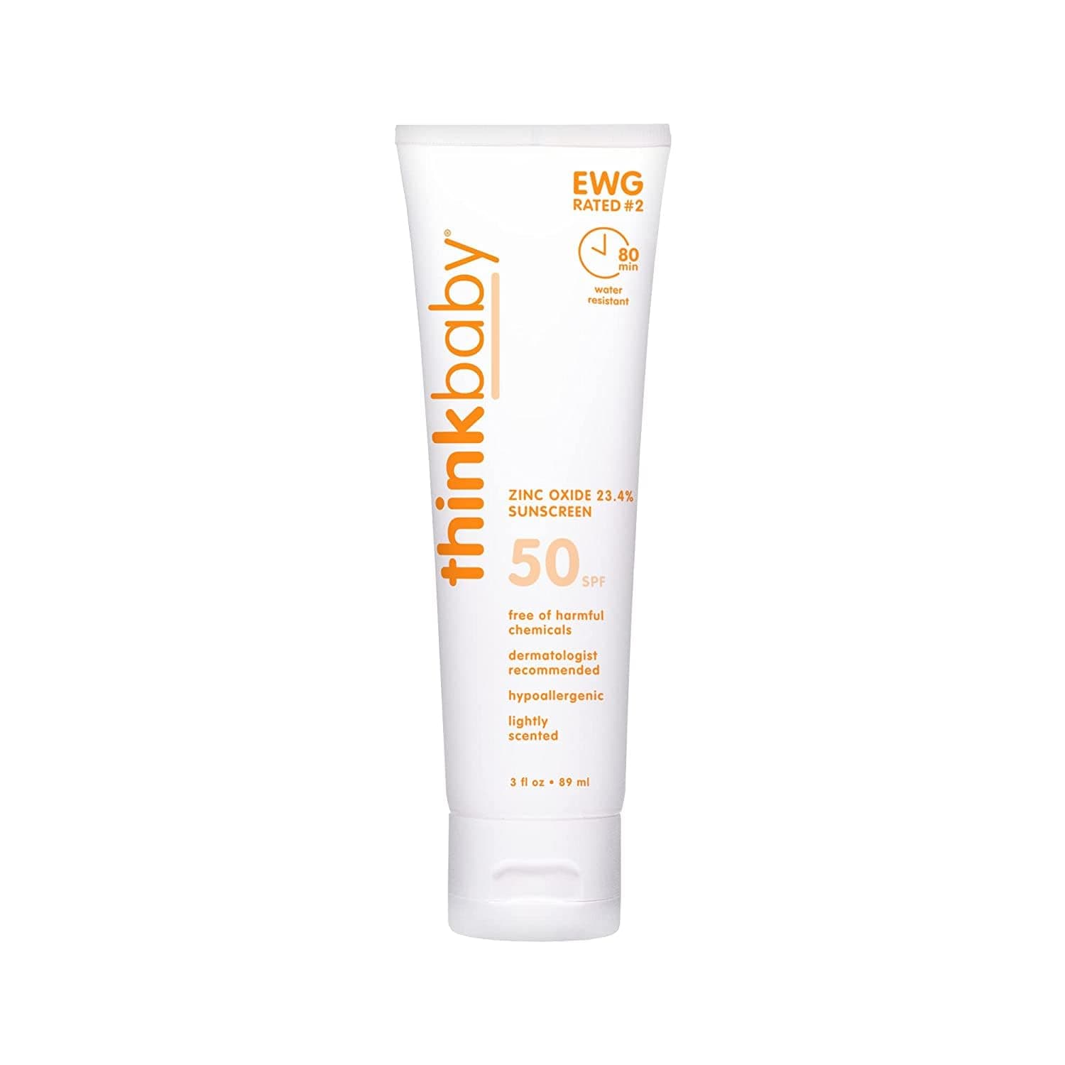 Thinkbaby Think Bby Spf50+ Sunscree Size 3.0 O Think Baby Spf50+ Safe Natural Sunscreen 3.0 Oz