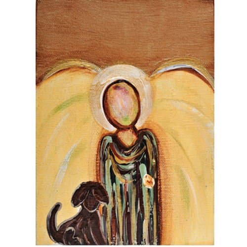 All God's Creatures Hand Painted Oil on Canvas Artwork, 5 by 7-Inch