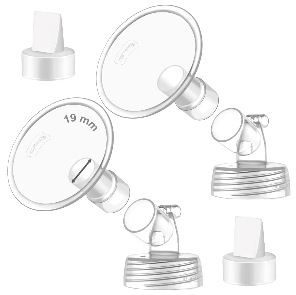 Maymom MyFit Flange Set 19mm Shield Widemouth Connector 3rd Gen Duckbill Valve Work w/Spectra S2 Spectra S1 Not Original Spectra S2 Accessories Not OEM Spectra Pump Parts Spectra Flange Spectra Valve