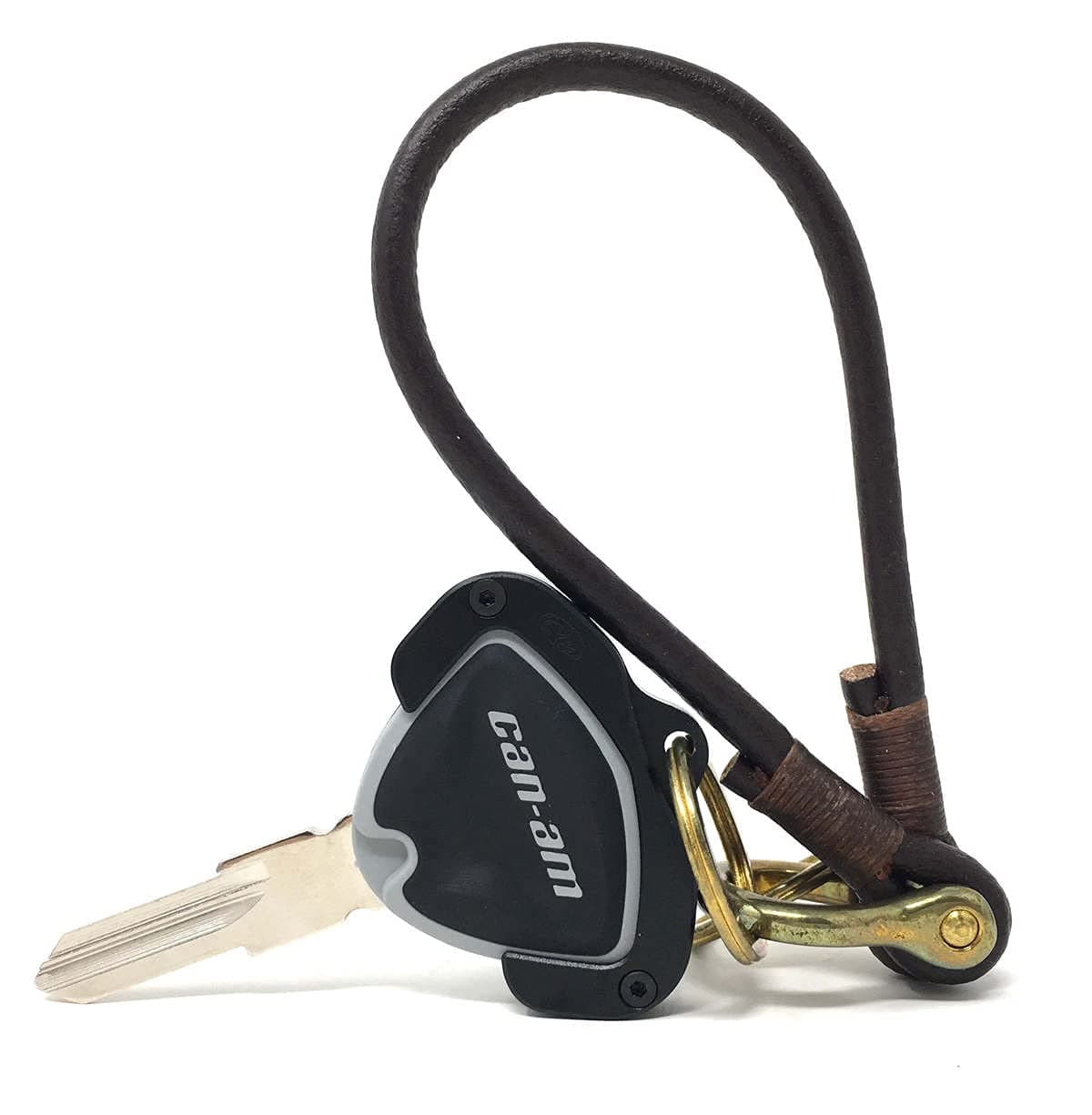 Key Holder for CAN AM Spyder F3 RT RT-S ST RSi Accessory Key Hole Cover Black with Dark Leather Strap Ver3.0