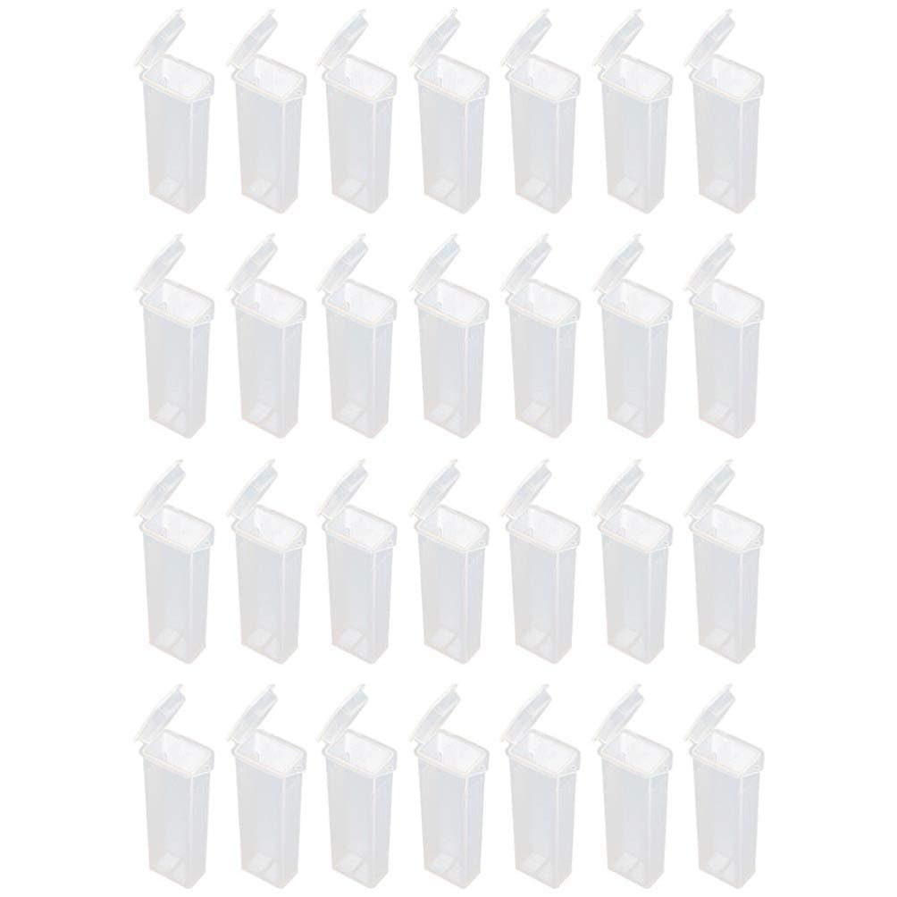 Scicalife Glass Slide Cases, 50pcs Plastic Rectangle Microscope Glass Holder Slide Box for 5 Slides, Microscope Slide Box for Laboratory Use