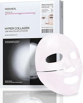 Mediheal Hyper Collagen - Collagen Real Deep Mask, Overnight Firming & Hydrating Gel Mask, Pore Appearance Refining, Plumping & Elasticity Care, Korean Skincare (4ea)