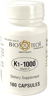 Bio-Tech K1-1000 (Vitamin K-1) 100 Caps by BIO-TECH