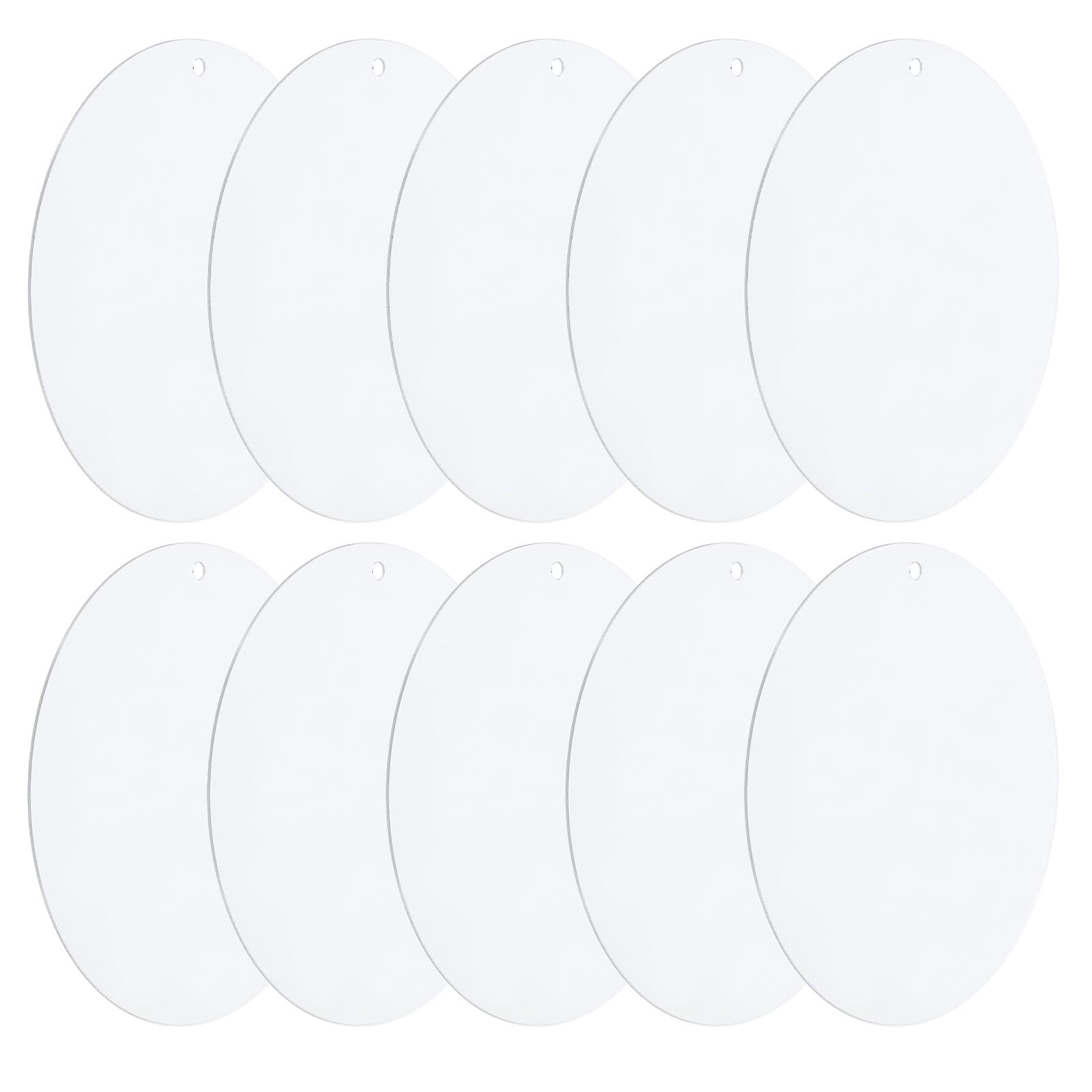 PATIKIL 5" Dia. Acrylic Circles, 30 Pack Round Clear Plastic Sheet Ornament Cake Disk Transparent Blank Sign Decoration for Crafting Painting DIY Christmas