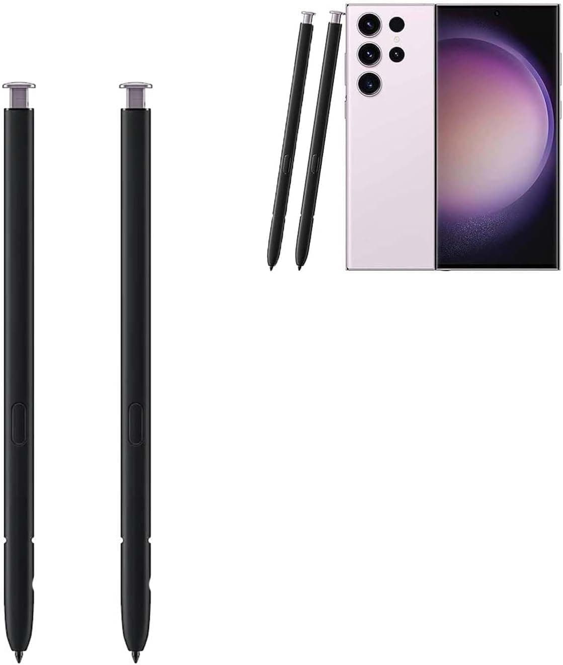 2 Pack S23 Ultra Pen Replacement for Samsung Galaxy S23 Ultra 5G, S23 Ultra S Pen Galaxy S23 Ultra Stylus S Pen Replacement, withoutBluetooth (Purple)