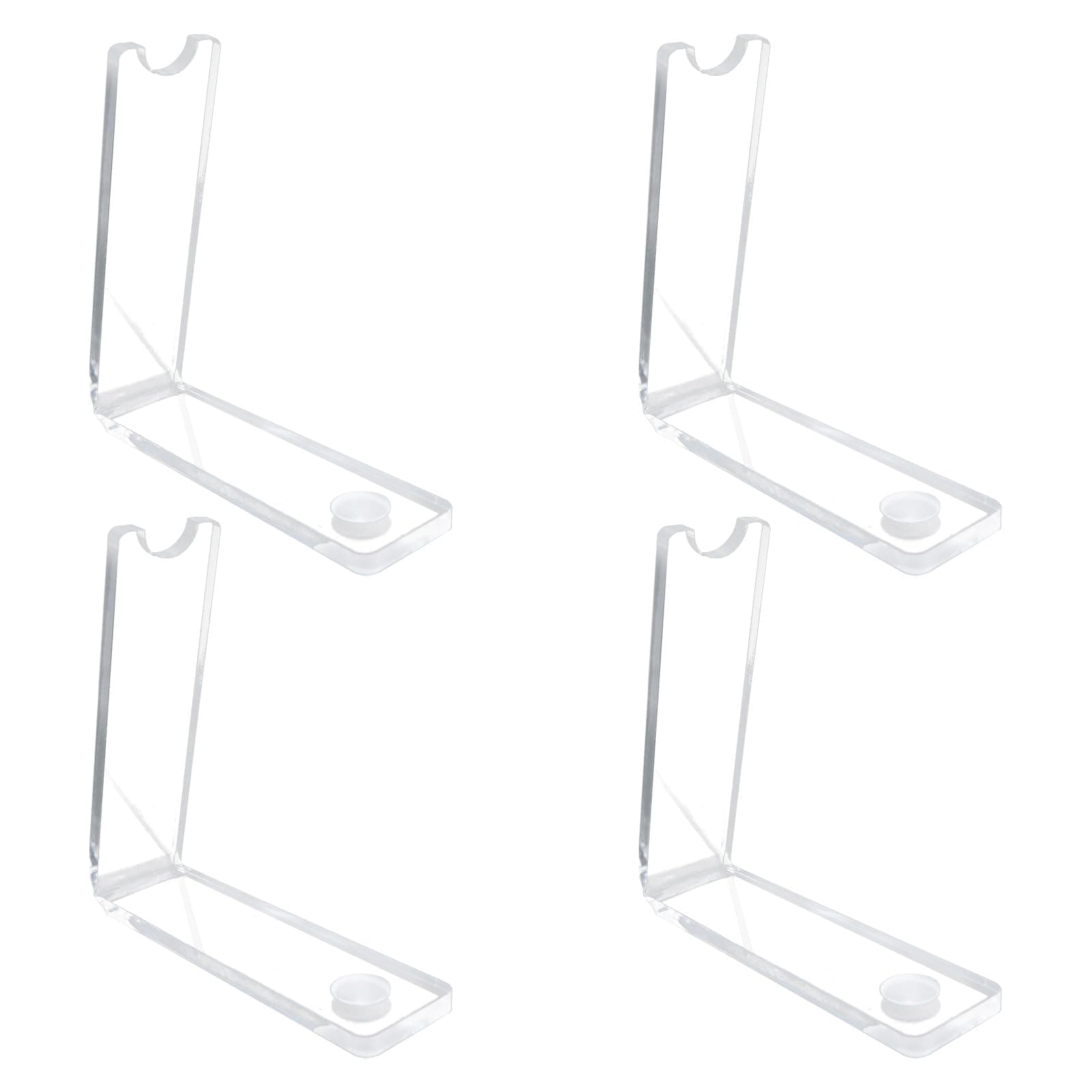 Honbay 4PCS Acrylic Single Pen Holder Stand Clear Pencil Display Stands Makeup Brush Rack Organizer for Home School Office Use or Eyebrow Eyeliner Paintbrush Display