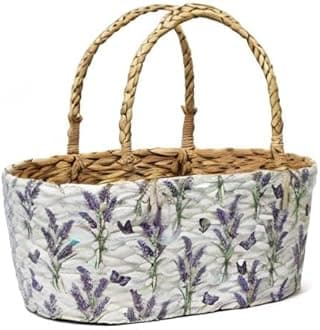 Habere India-All the Cultures Fabricating India Wicker Basket | Wicker Hamper Basket | Bamboo Basket | Cane Basket | Basket for Gift Hamper | Rattan Basket | Decorative Fruit Gift Baskets (Design 15)