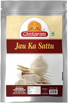 Ghotaram Weight loss Flour Drink Jau Barley Sattu Powder||Healthy Nutritious Barli Sattu Atta/Flour|Roasted Jau Dhani flour/Sattu Atta Energy-boosting Joo Jav Jao ka ghol Sattu-480 grams