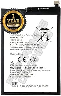 BL-49FT Battery for Tecno Spark Go 2020 /Tecno Spark 5 / Tecno Camon 15 / Tecno Pop 4 / KE5 / CD7 /BC2c Battery with 1 Year Warranty**** (K320)