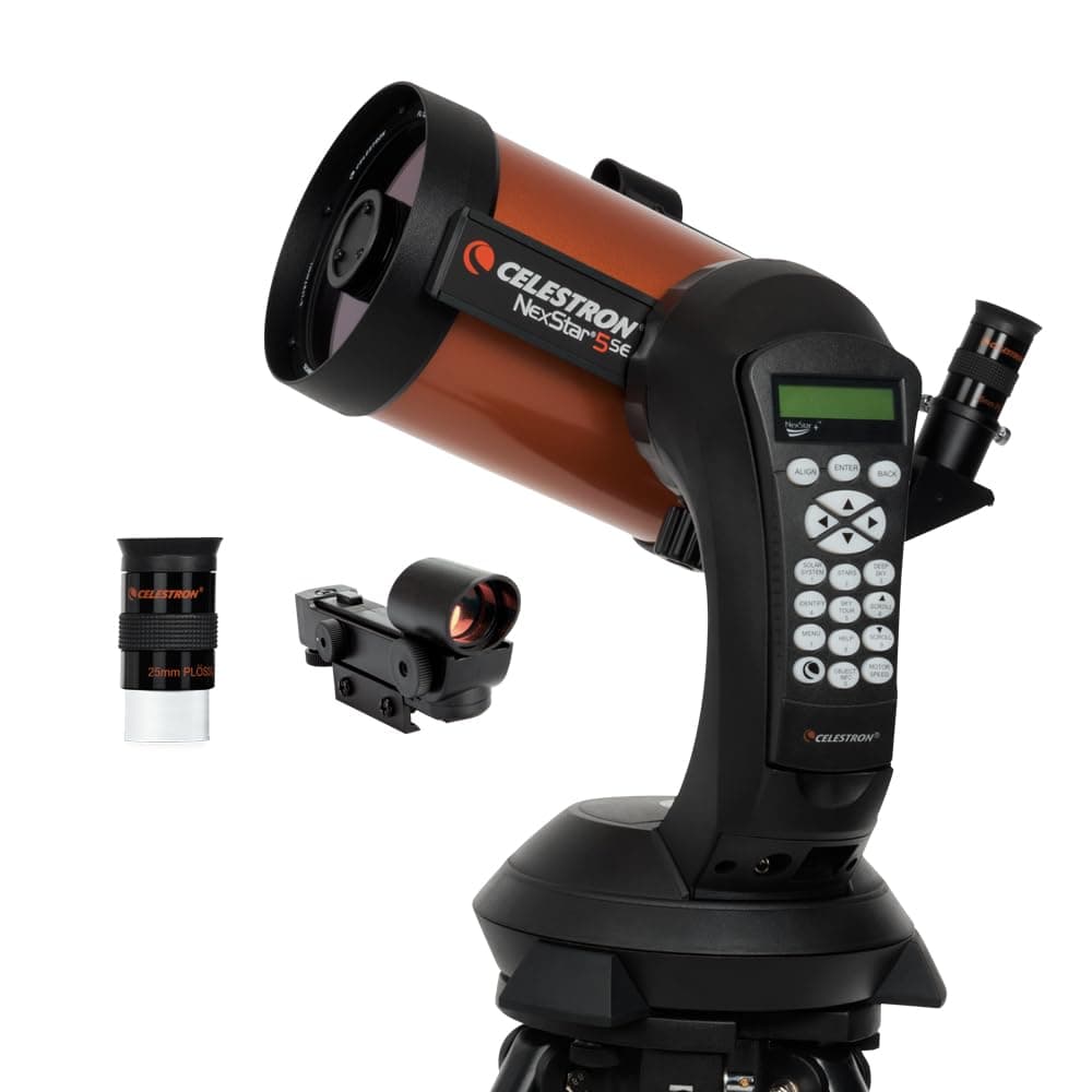 Celestron NexStar 5SE Computerized Telescope – 5-Inch Schmidt-Cassegrain Optical Tube – Fully Automated GoTo Mount with SkyAlign – Ideal for Beginners and Advanced Users – 40,000+ Object Database