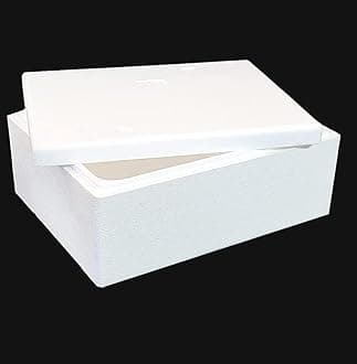 10 kg Thermocol Ice Box with Lid 20 Liter | Polystyrene Cooler box for Frozen Food, Beverage, Pharmaceutical | Multipurpose Insulated Cool Box for Fishing, Camping, Hiking, Export,Storage Outdoor Use